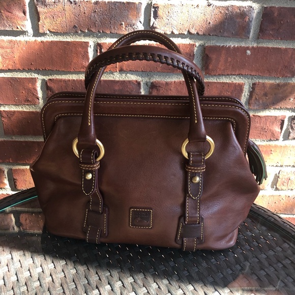 Dooney & Bourke Handbags - Dooney and Bourke Florentine Chestnut Small Mitchell Satchel